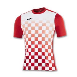 divisa Joma flag colore rosso bianco kit calcio sportivo t-shirt manica corta collo tondo