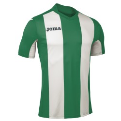 Divisa Joma modello Pisa bianco verde calcio futsal t-shirt manica corta collo V colore green white confort sport