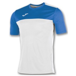 Divisa Joma Winner bianca azzurra kit calcio sportivo t-shirt manica corta collo rotondo