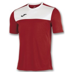 Divisa Joma Winner  rossa bianca kit calcio sportivo t-shirt manica corta collo rotondo