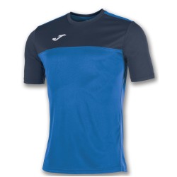 Divisa Joma Winner azzurra royal blu kit calcio sportivo t-shirt manica corta collo rotondo